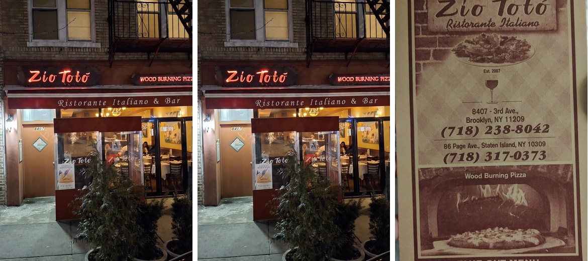 Zio Toto Menu